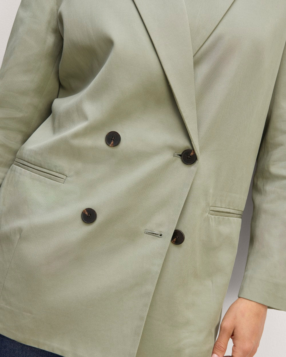 The Double-Breasted Blazer in Buttersmooth | Seagrass - Image 5