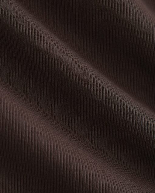 Alternative view of Luxe Rib Side Snap Tank | Coffee Bean
