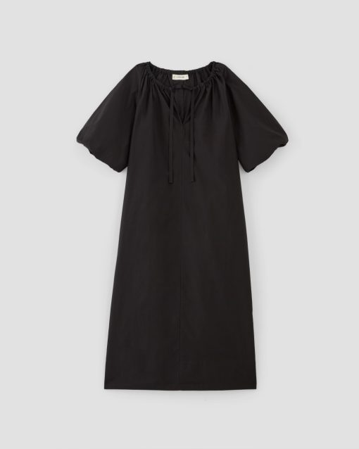 Alternative view of The Supima® Puff-Sleeve Dress | Black