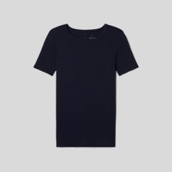 Alternative view of The Luxe Rib Crew | Navy