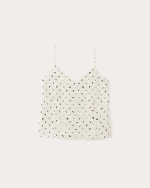 Alternative view of The Cami in Butterlite | Bone / Black Square Dot
