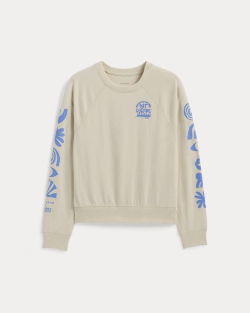 Alternative view of The Everlane x Parks Project Off-Duty Long-Sleeve Tee | Natural / Granada Sky Blue