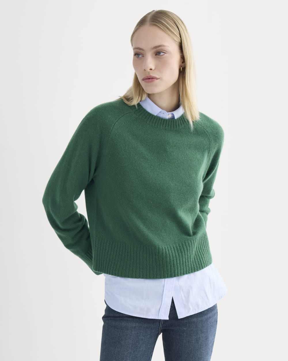 The Boxy Crew in Cashmere | Hunter Green - Image 3