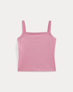 Alternative view of The Essential Square-Neck Tank | Deep Pink