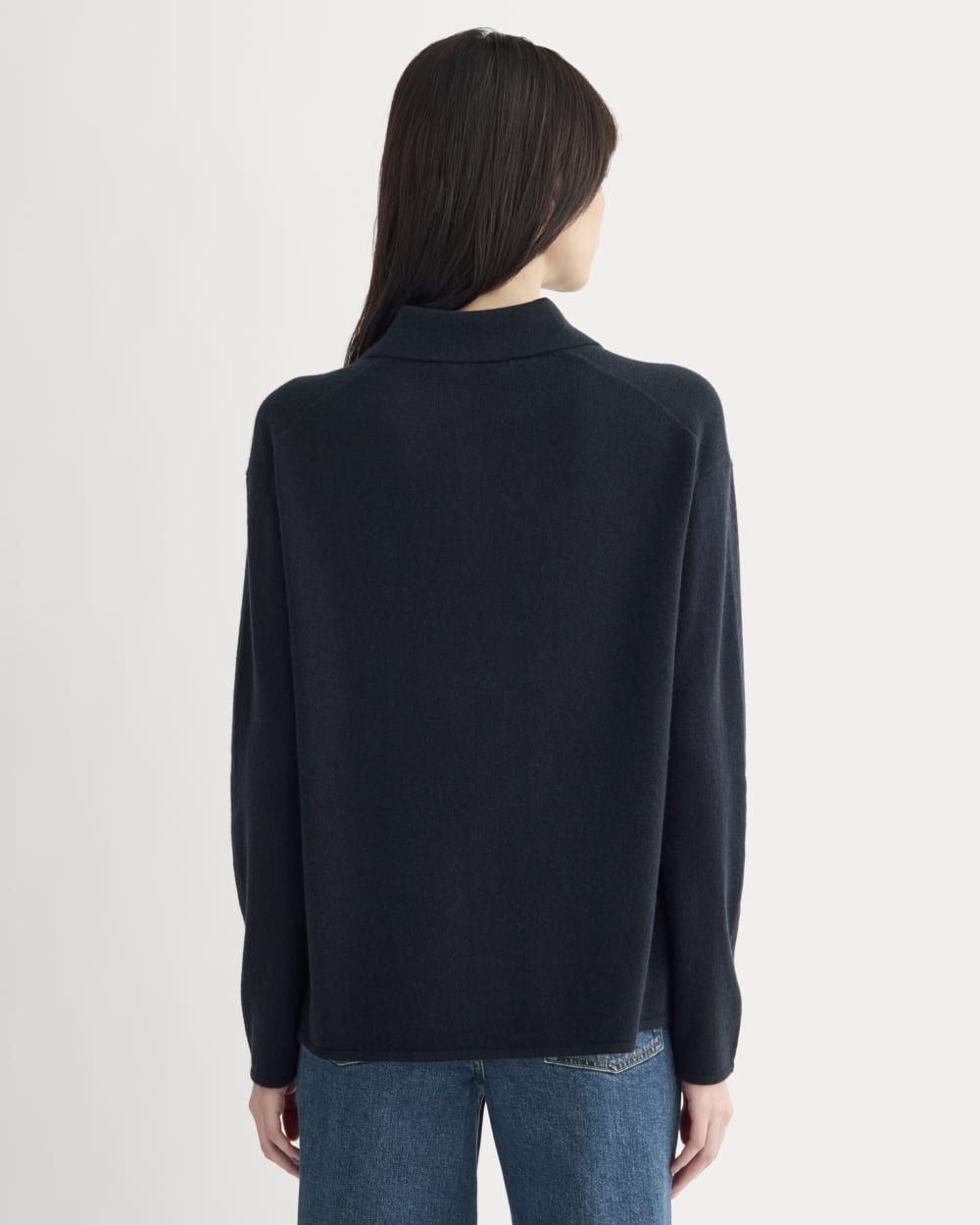 Cashmere Button-Up Shirt | Navy - Image 6
