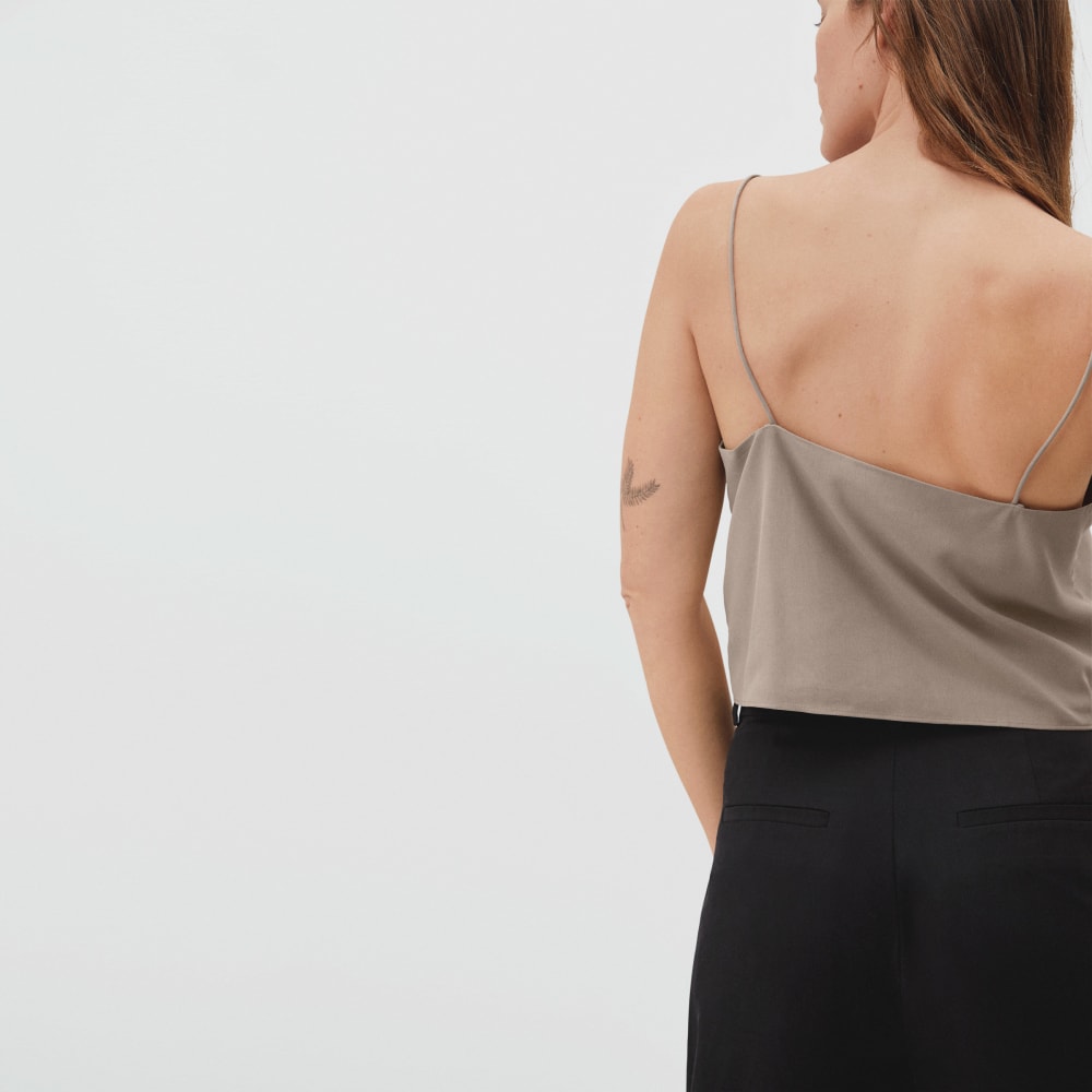 The Washable Silk Cropped Cami | Burnt Sugar - Image 4