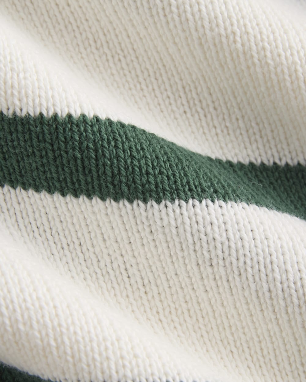 Striped Boatneck Sweater in Everyday Cotton | Hunter Green/Bone - Image 6