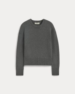 Alternative view of The Boxy Sweater in Everyday Cotton | Heathered Charcoal