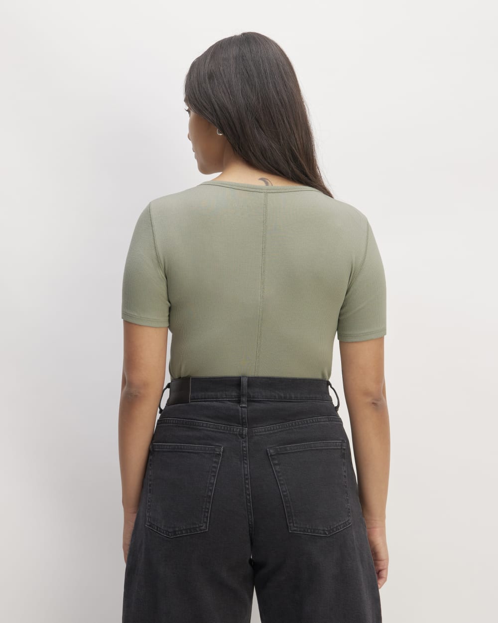 The Luxe Rib Crew | Sage Green - Image 4