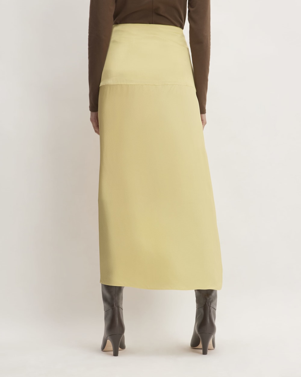 The Hammered Satin Slip Skirt | Raffia - Image 6