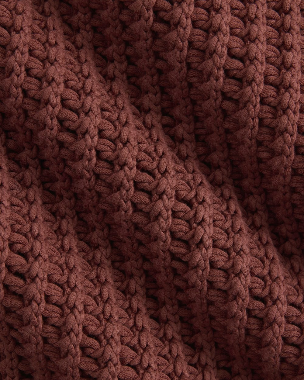 Open-Knit Tunic Vest in Elevated Cotton | Henna Red - Image 7