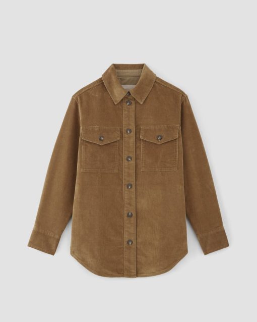 Alternative view of The Corduroy Oversized Shirt Jacket | Toasted Coconut