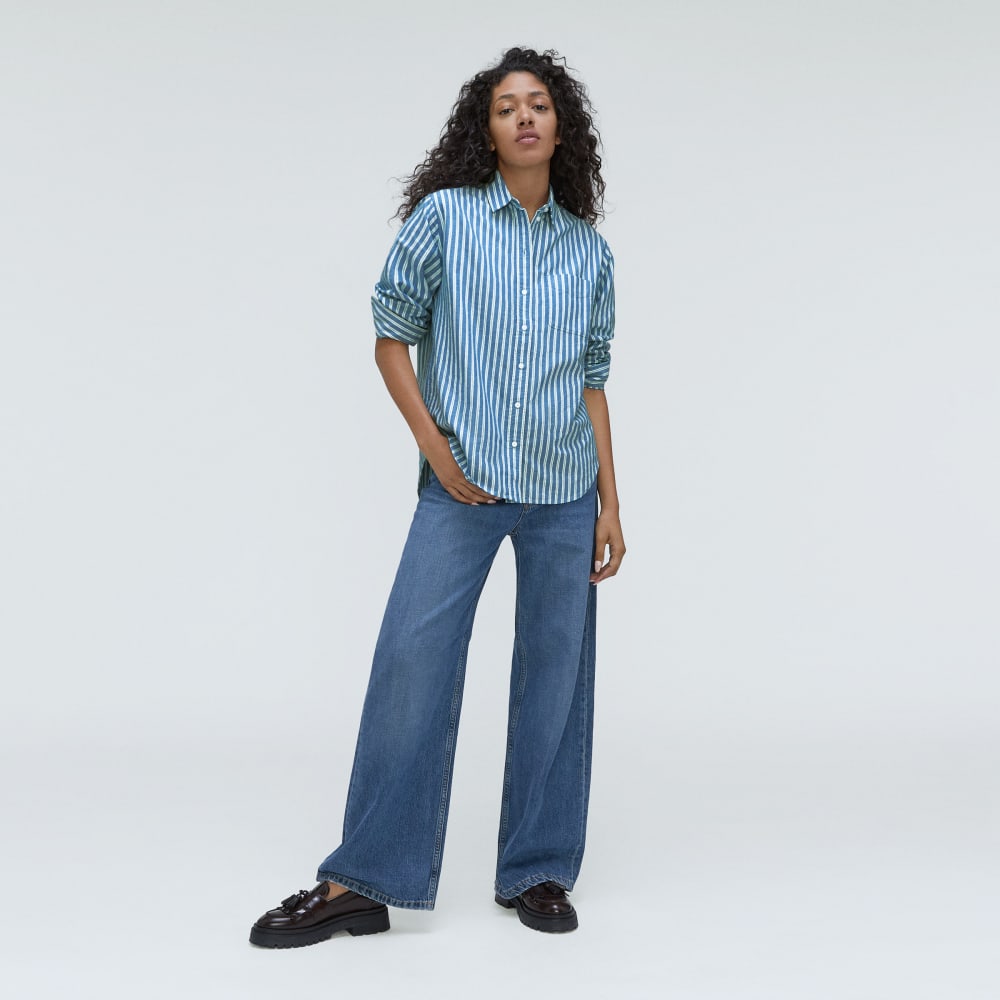 The Must-Have Oxford Shirt | Lapis Blue / Bright Jade / Optic White - Image 6