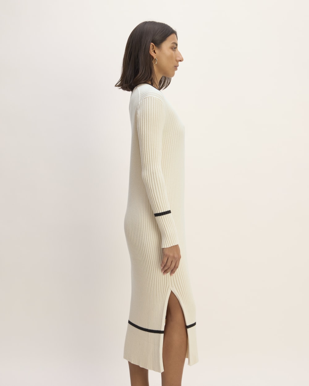 The Cotton Wide Rib Midi Dress | Canvas - Image 3