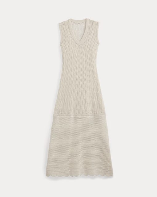 Alternative view of Lace Knit Maxi Sweater Dress | Bone