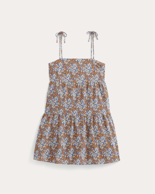Alternative view of The Gauze Mini Tiered Dress | Soft Cobalt Floral