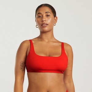 Alternative view of The Square-Neck Bikini Top | Bright Red