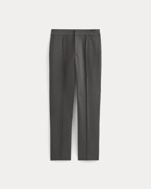 Alternative view of Slim Trouser in Ponte | Heathered Soot