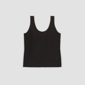 Alternative view of The Scoop Tank in Linen | Black