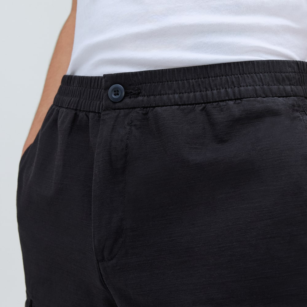 The Cotton Linen Short | Black - Image 4