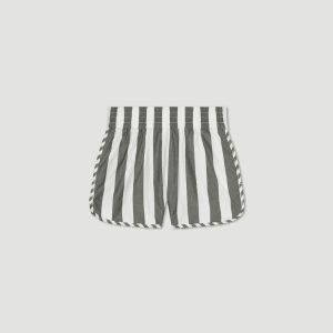 Alternative view of The Poplin Boxer Short | Bone / Black