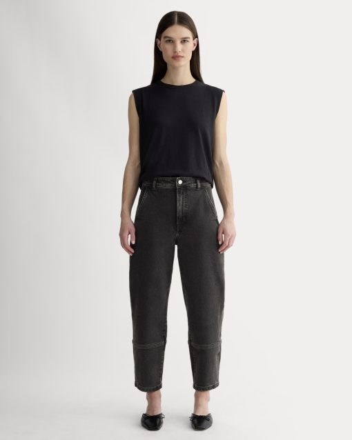 The Utility Barrel Jean | Washed Black | Regular