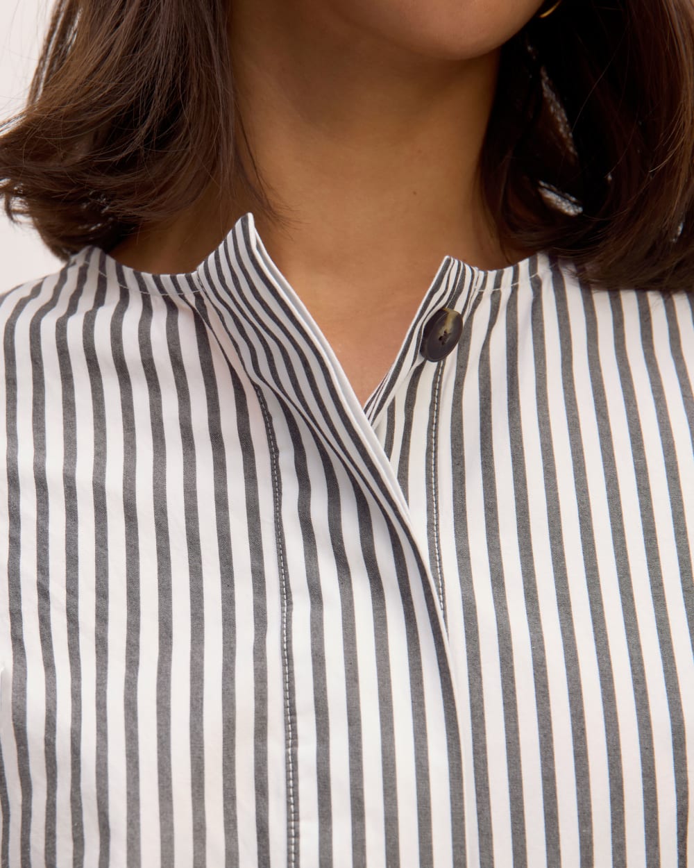 The Supima® Cotton Tunic | Optic White / Black - Image 4