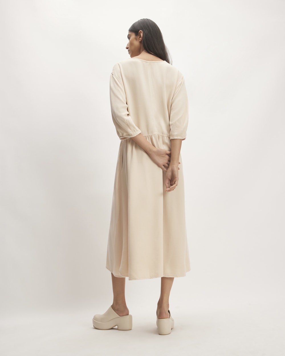 The TENCEL™ Puff-Sleeve Dress | Whisper Pink - Image 6