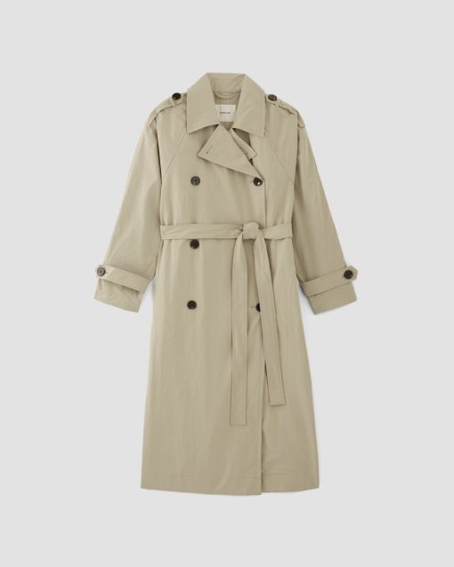 Alternative view of The ReNew Long Trench Coat | Trench Coat Khaki