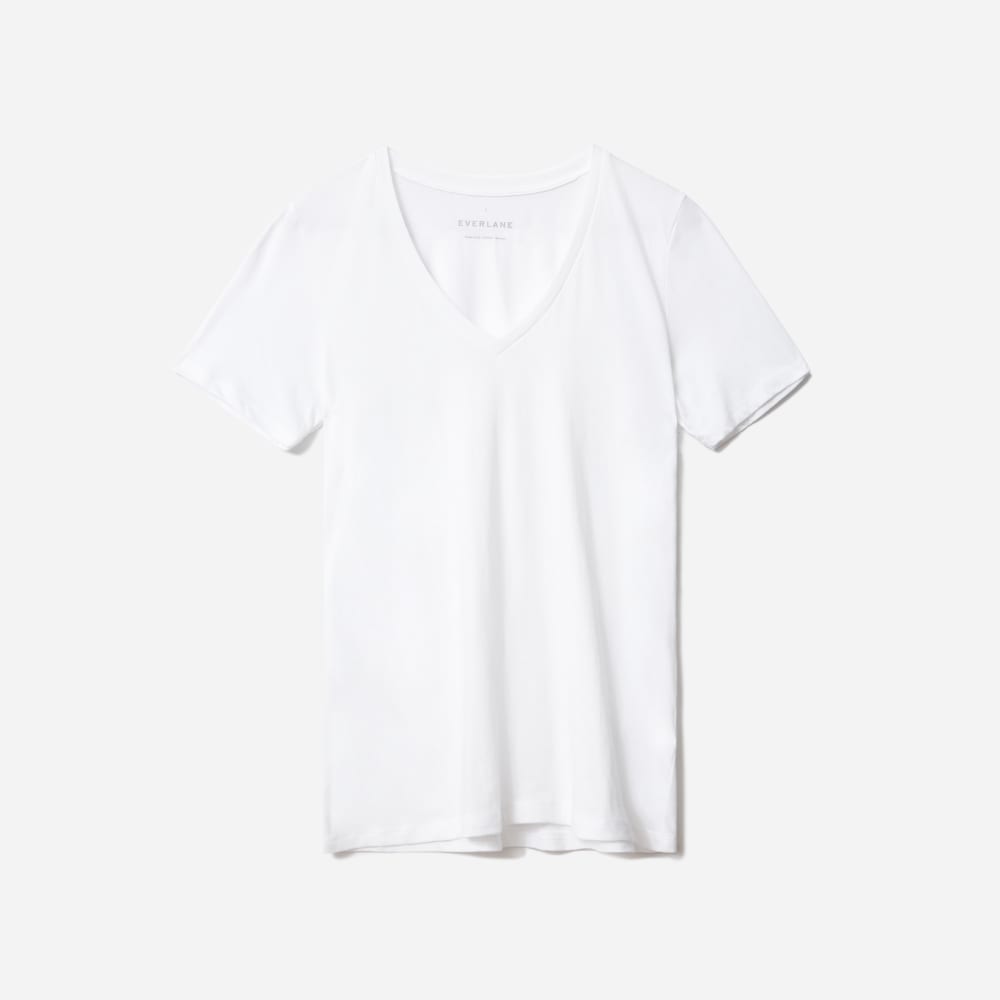 The Organic Cotton V-Neck | White - Image 5