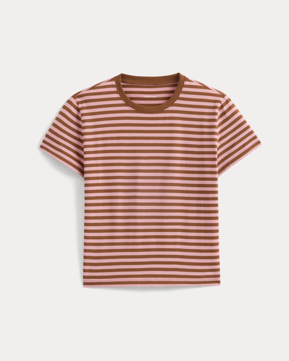 The Box-Cut Tee in Essential Cotton | Toffee/Pink | No Pocket - Image 2