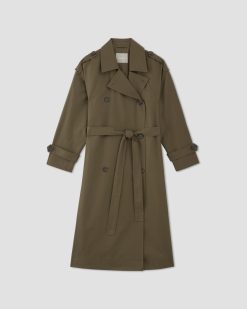 Alternative view of The Cotton Long Trench Coat | Beech