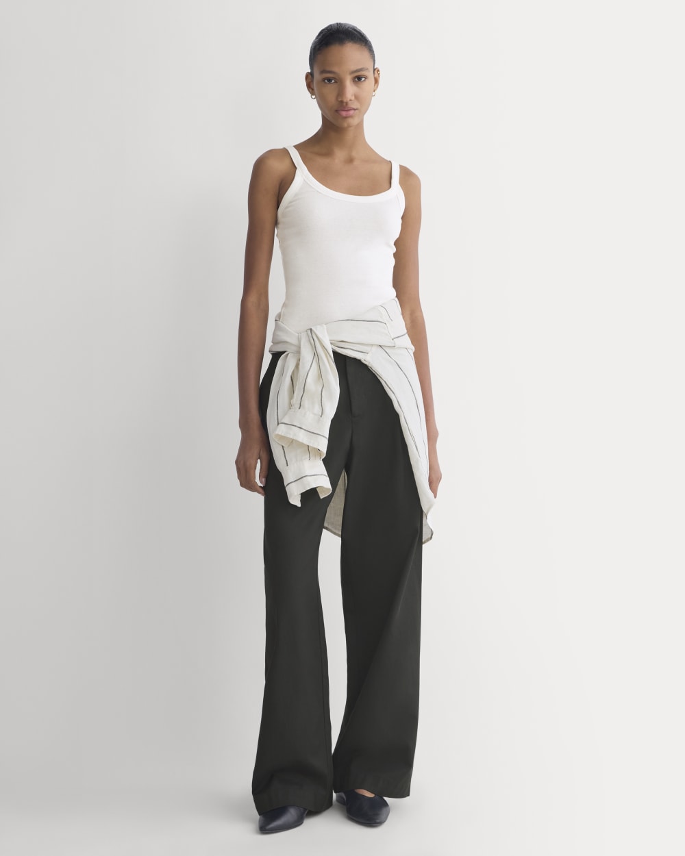 Soft Stretch U-Neck Tank | Bone - Image 3