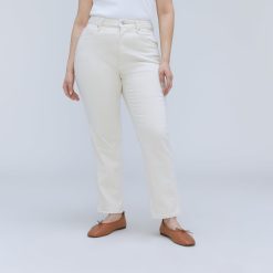 Alternative view of The Cheeky Hourglass Jean | Ecru | 26.5 Inseam