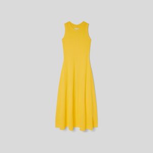 Alternative view of The  Organic Cotton Waffle Tank Dress | High Visibility Yellow