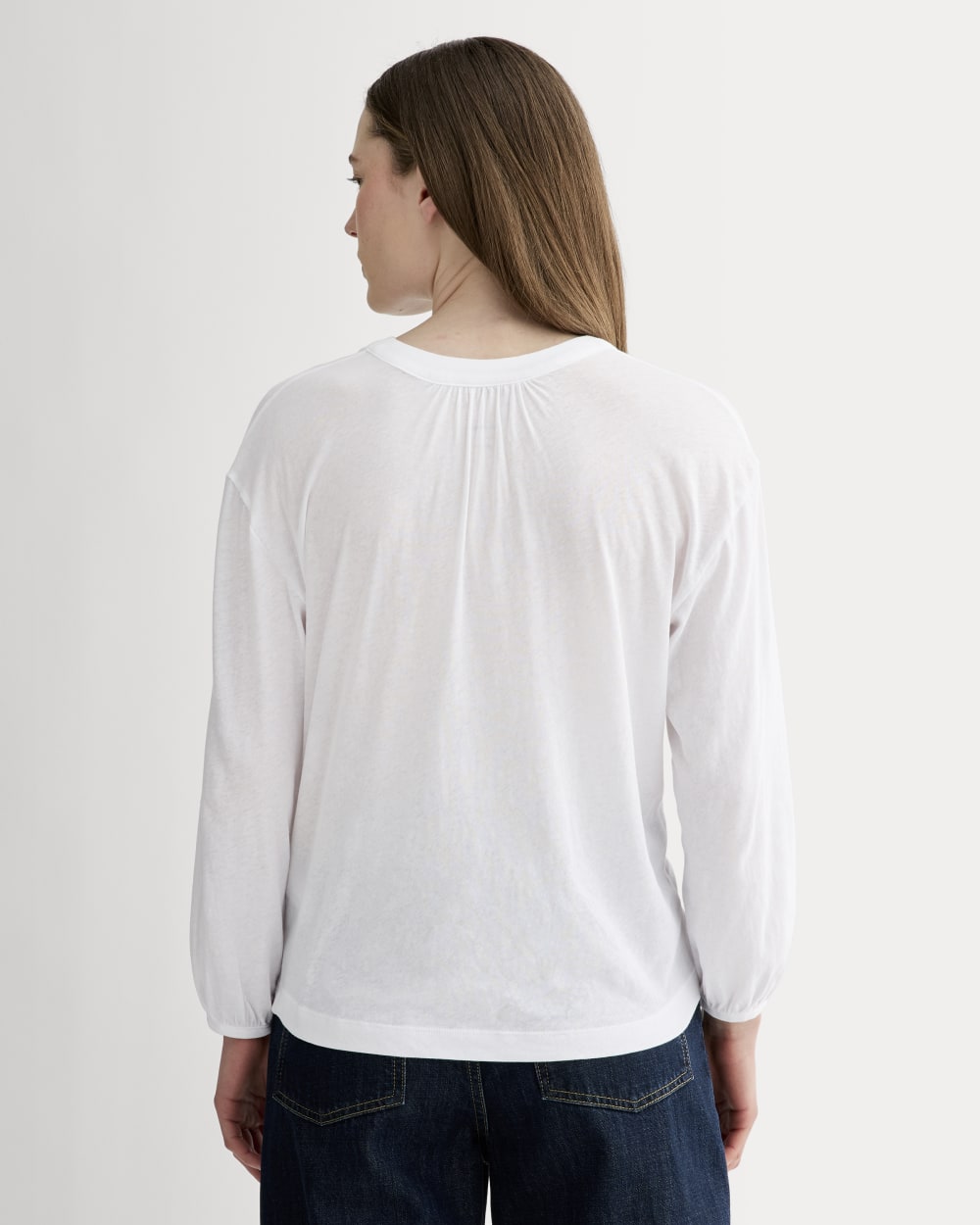 The Air V-Neck Henley | White - Image 5