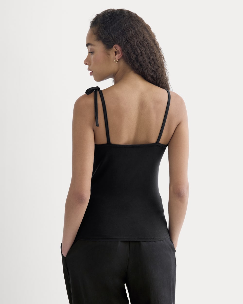 Tie-Shoulder Tank | Black - Image 5