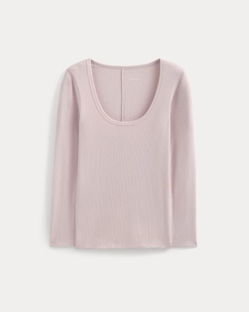 Alternative view of Luxe Rib Deep U-Neck Top | Burnished Lilac
