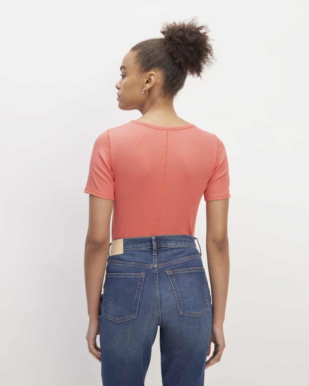 The Luxe Rib Crew | Coral - Image 4