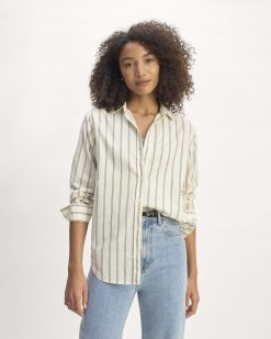 The Must-Have Shirt in Silky Cotton | Bone / Black