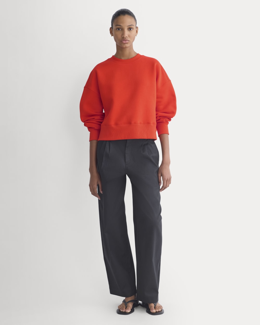 Luxe Fleece Sweatshirt | Fiery Red - Image 4