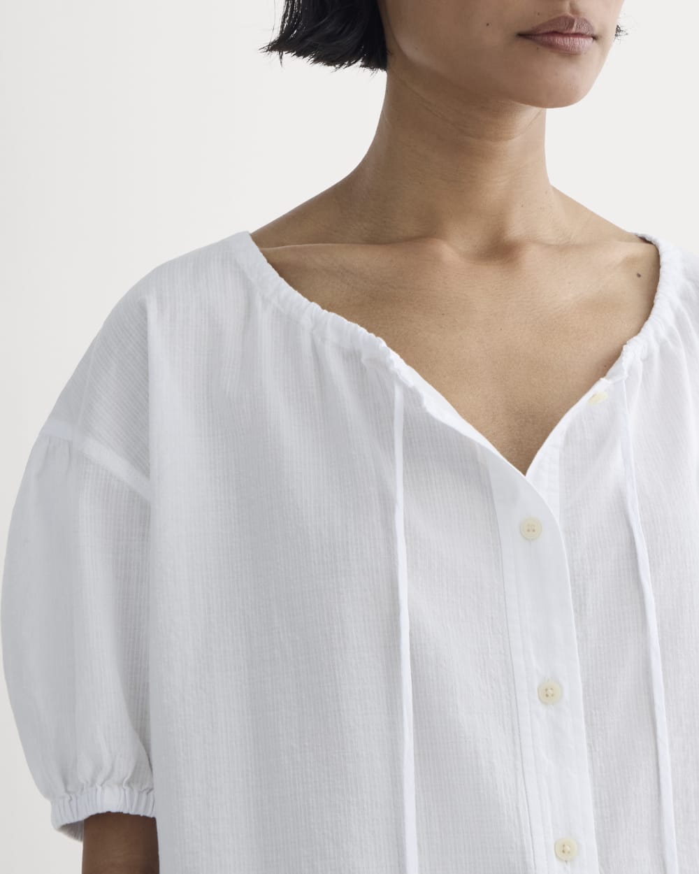 The Gauze Button-Up | White - Image 4