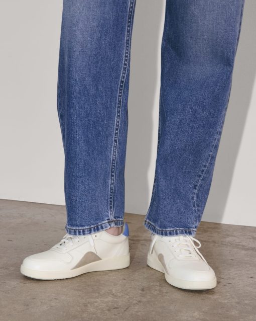 Alternative view of The Court Sneaker | Canvas Tan / Bluebell / Trench Coat