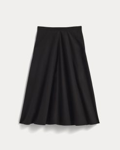 Alternative view of The Midi Skirt in Ultrasoft Cotton | Black