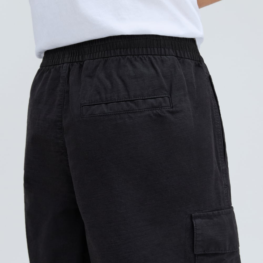 The Cotton Linen Short | Black - Image 5