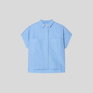 Alternative view of The Short-Sleeve Box Shirt |  Mariner Blue / White