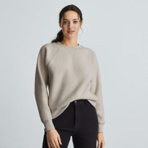 Alternative view of The ReNew Fleece Raglan Sweatshirt | Sandstone