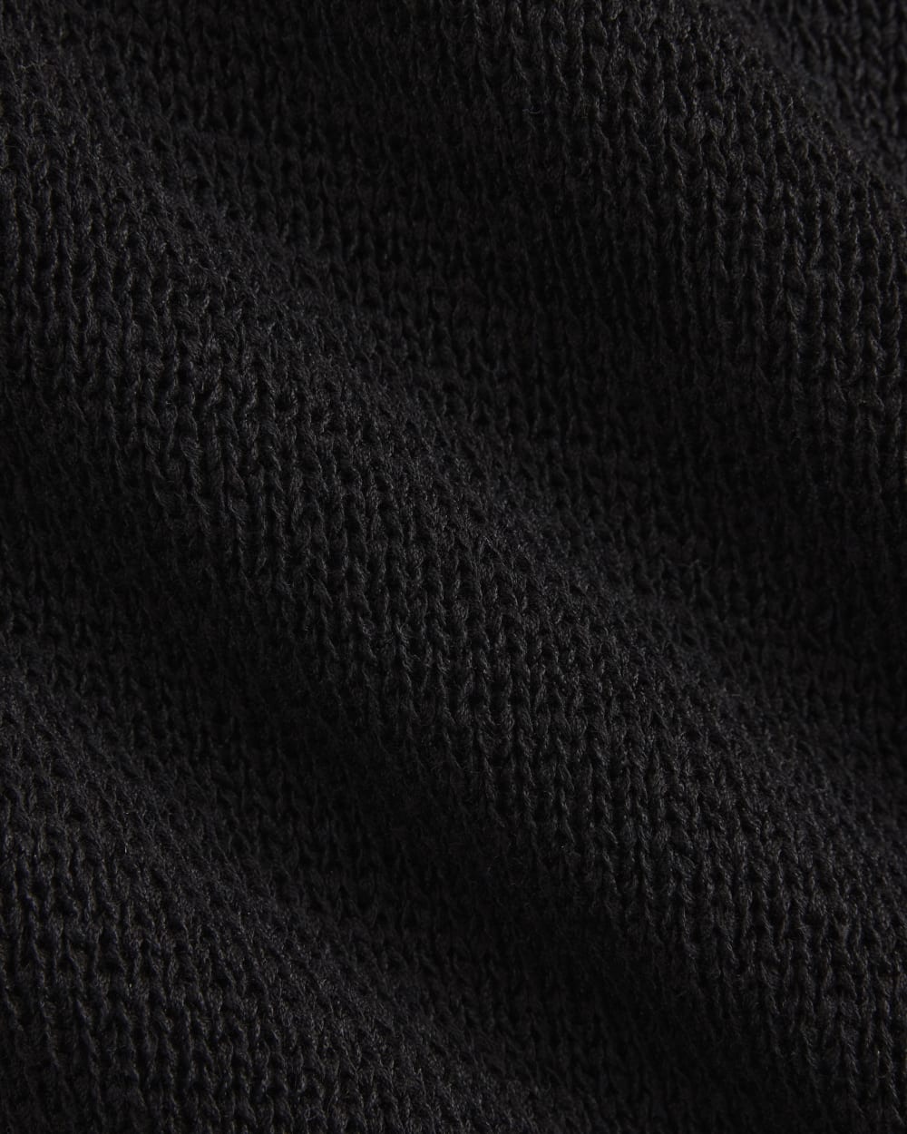 Wide-Neck Crew Sweater in Tape Yarn | Black - Image 7
