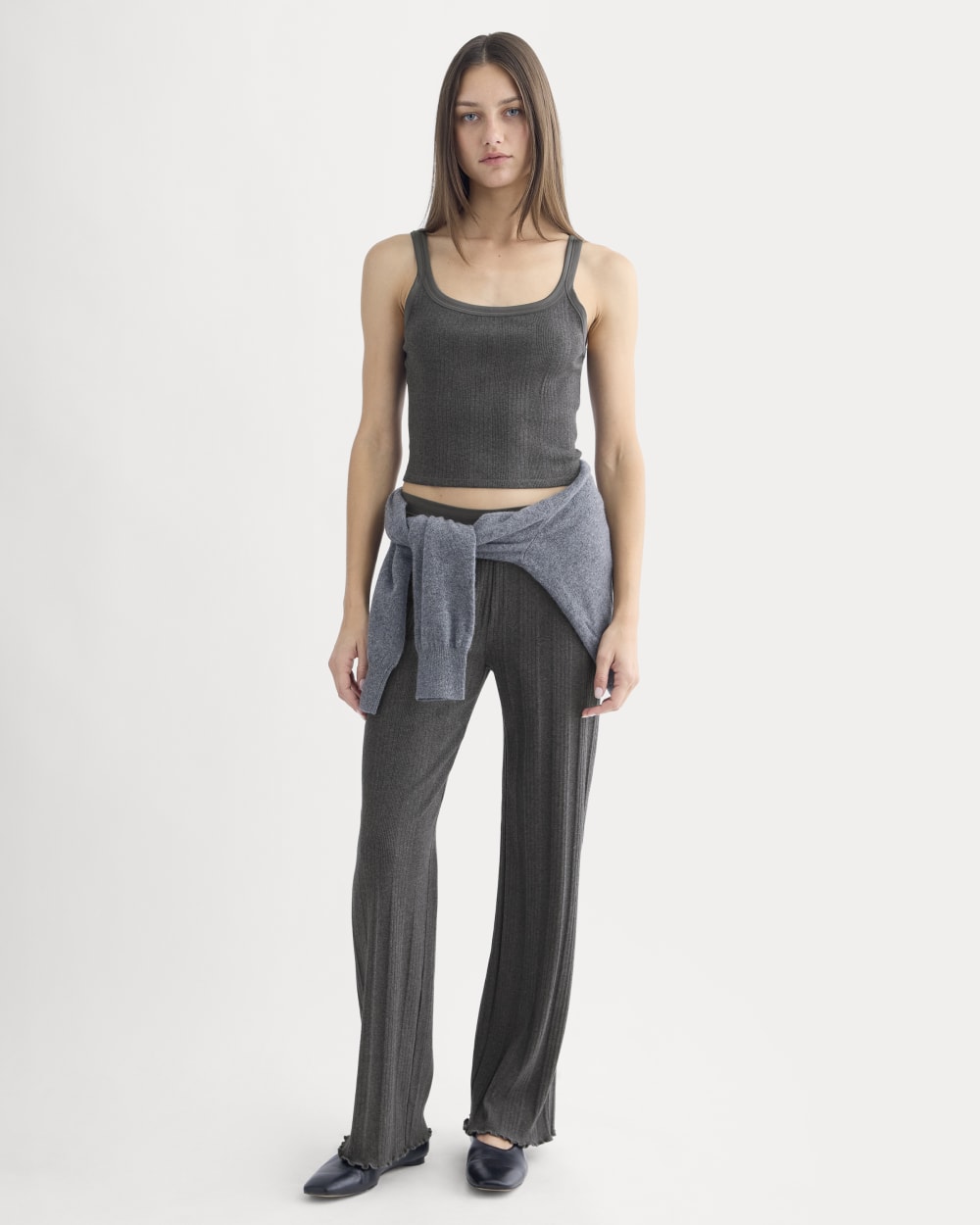 Lounge Rib Tank | Heathered Soot - Image 3