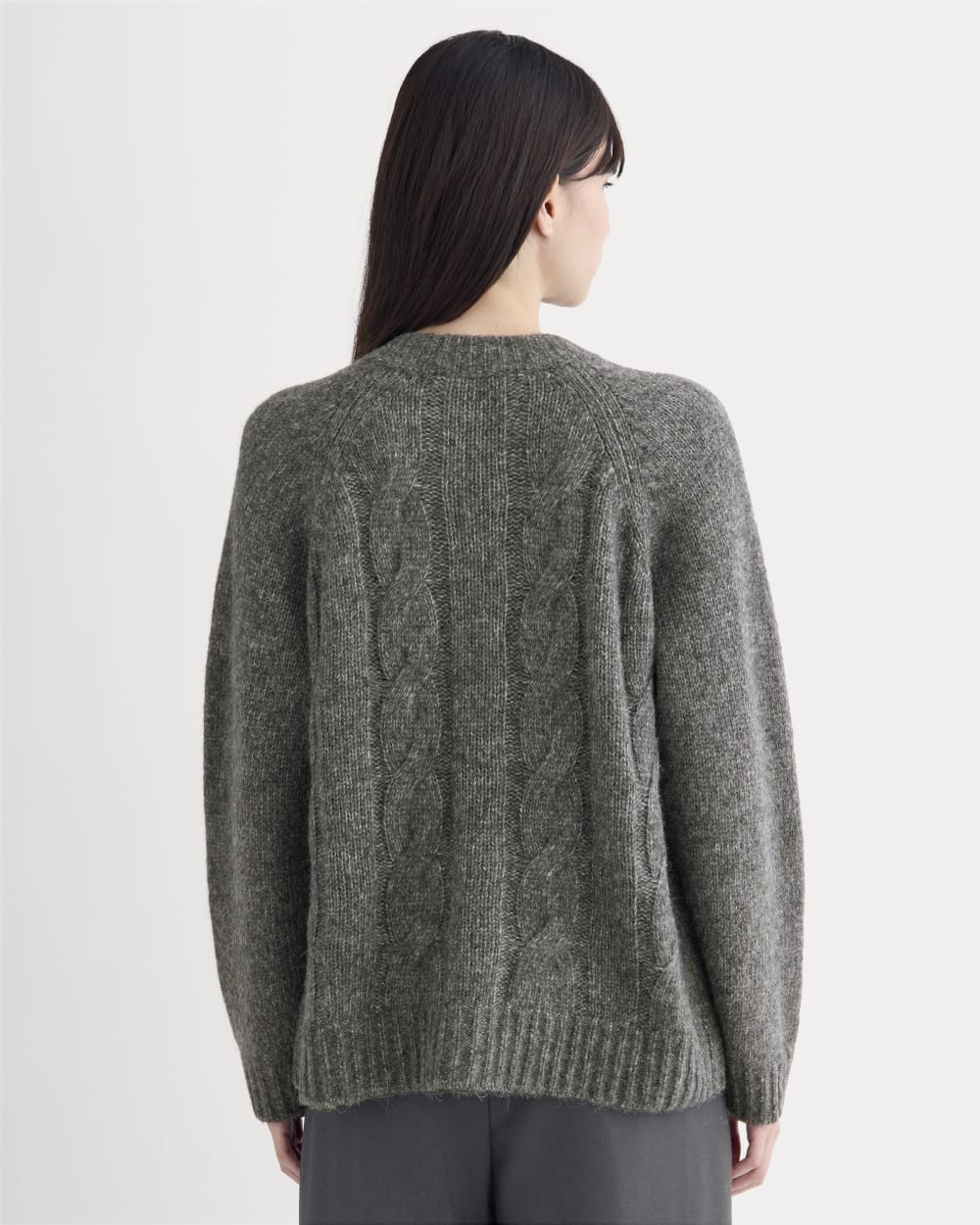 Cloud Cable Cardigan | Heather Charcoal - Image 5